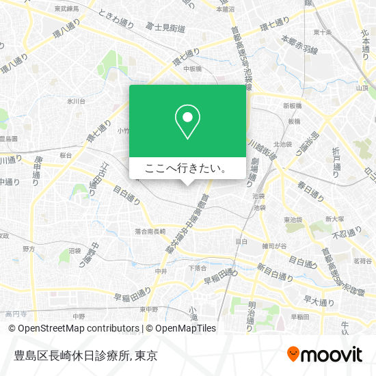 豊島区長崎休日診療所地図