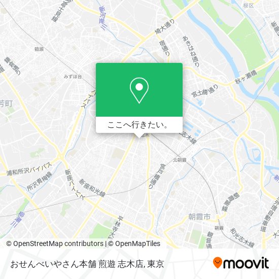 おせんべいやさん本舗 煎遊 志木店地図