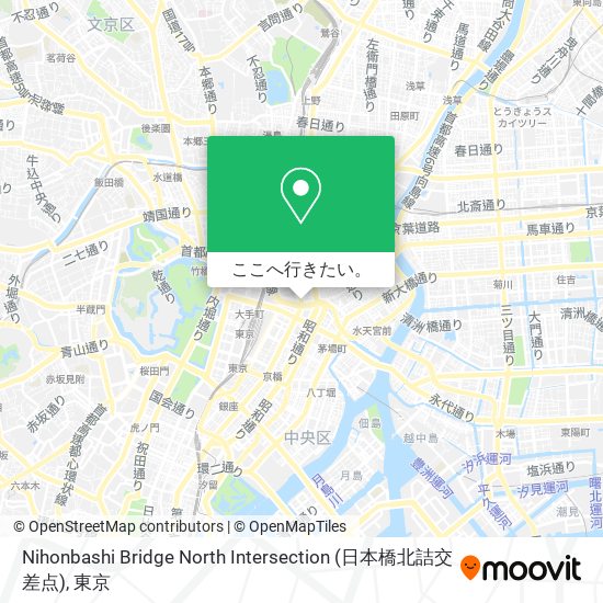 Nihonbashi Bridge North Intersection (日本橋北詰交差点)地図