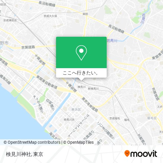 検見川神社地図