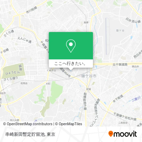 串崎新田暫定貯留池地図