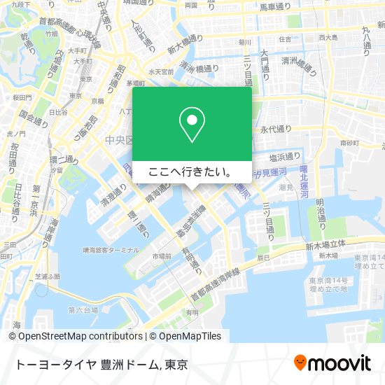 トーヨータイヤ 豊洲ドーム地図