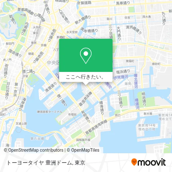 トーヨータイヤ 豊洲ドーム地図