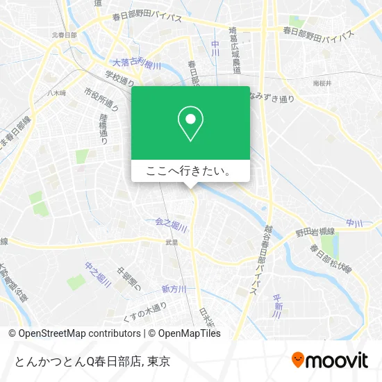 とんかつとんQ春日部店地図