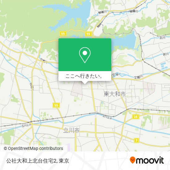 公社大和上北台住宅2地図