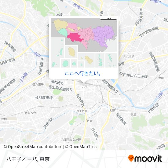 バス または 地下鉄 - メトロで八王子市にある八王子オーパに