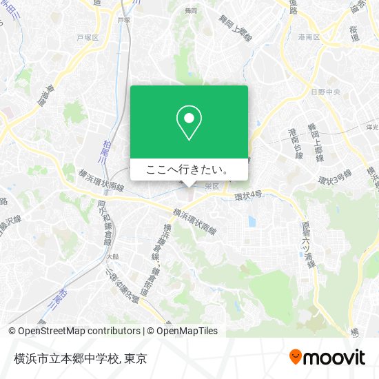 横浜市立本郷中学校地図
