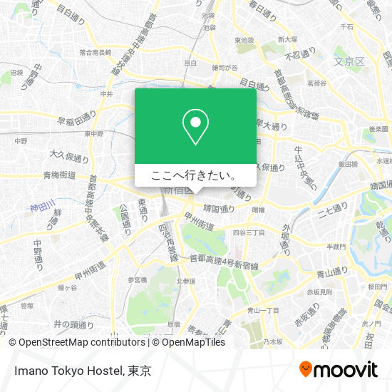 Imano Tokyo Hostel地図