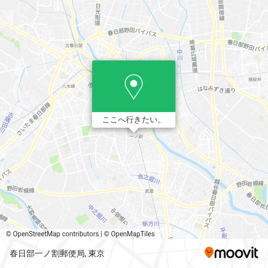 春日部一ノ割郵便局地図