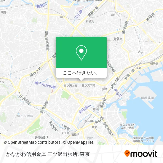 かながわ信用金庫 三ツ沢出張所地図