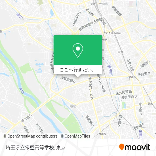 埼玉県立常盤高等学校地図
