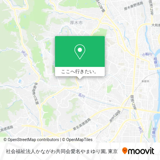 社会福祉法人かながわ共同会愛名やまゆり園地図