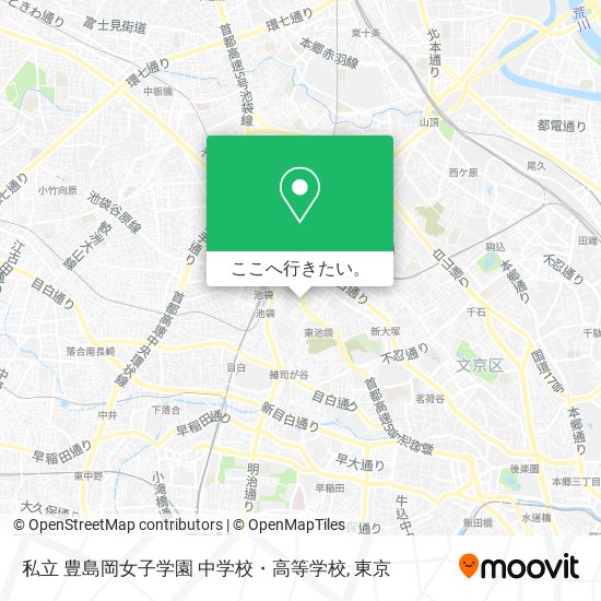 私立 豊島岡女子学園 中学校・高等学校地図