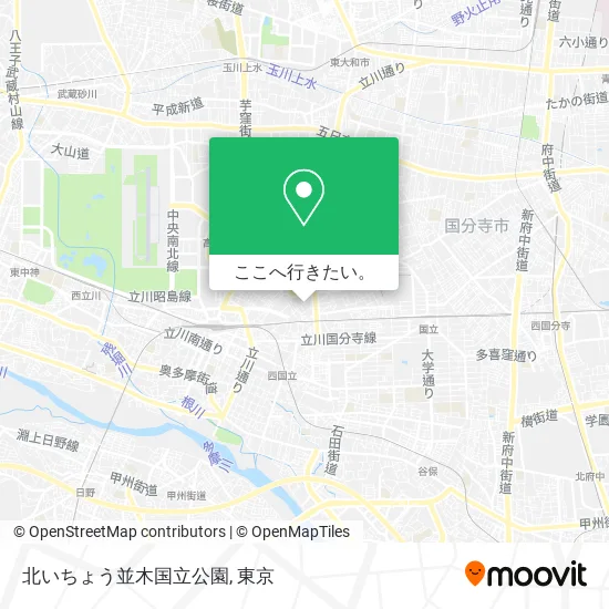 北いちょう並木国立公園地図