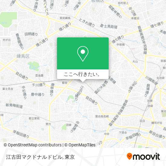 江古田マクドナルドビル地図