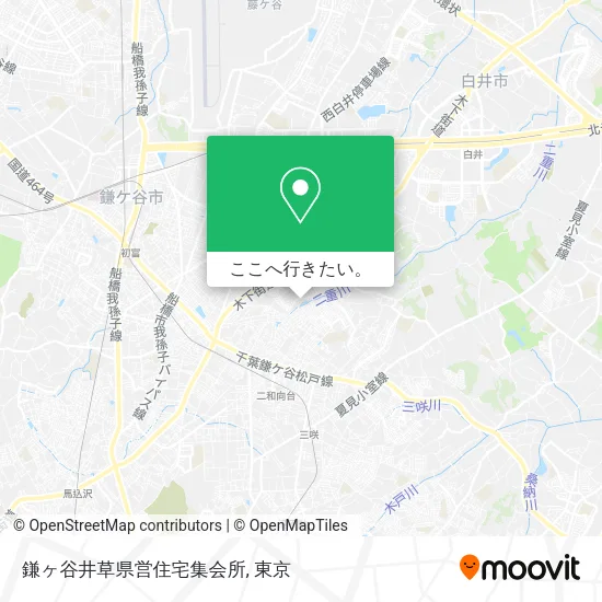 鎌ヶ谷井草県営住宅集会所地図