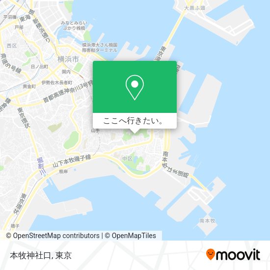 本牧神社口地図