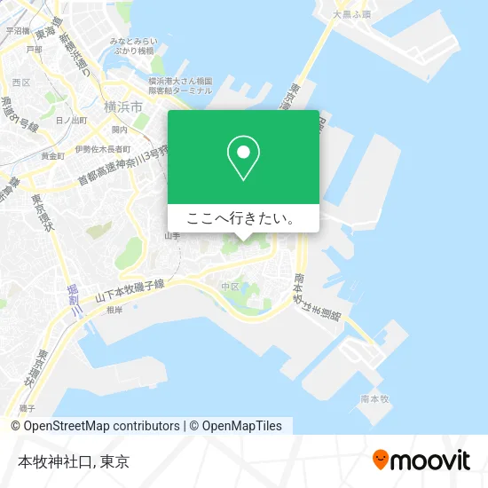 本牧神社口地図