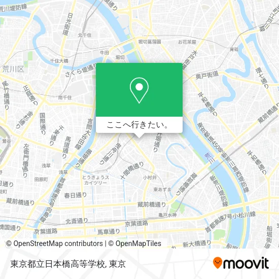 東京都立日本橋高等学校地図