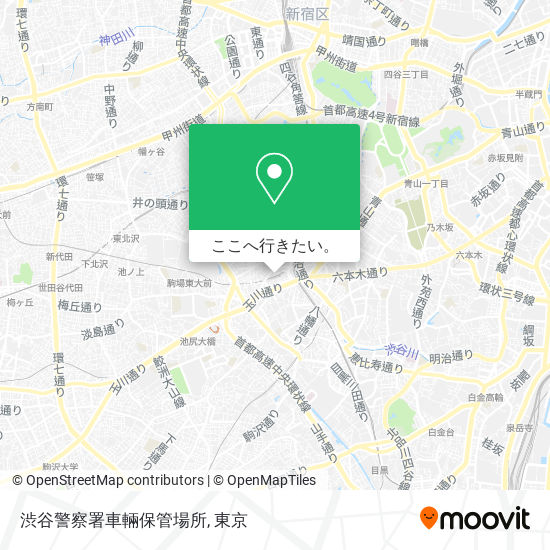 渋谷警察署車輛保管場所地図