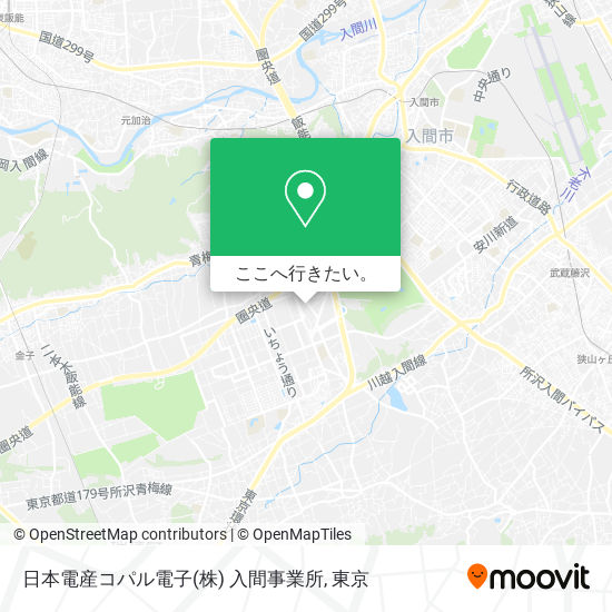 日本電産コパル電子(株) 入間事業所地図