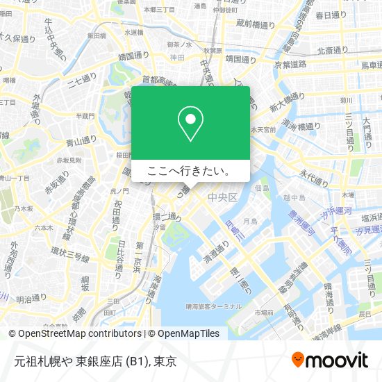 元祖札幌や 東銀座店 (B1)地図