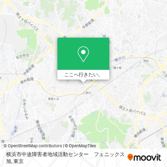 横浜市中途障害者地域活動センター　フェニックス旭地図
