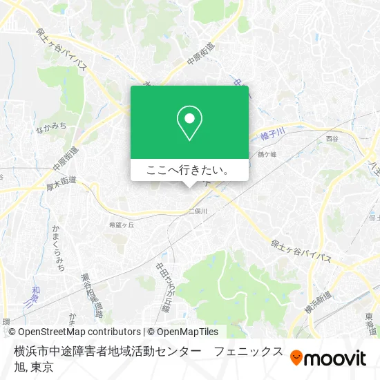 横浜市中途障害者地域活動センター　フェニックス旭地図