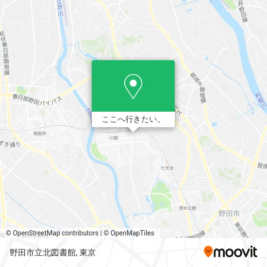 野田市立北図書館地図