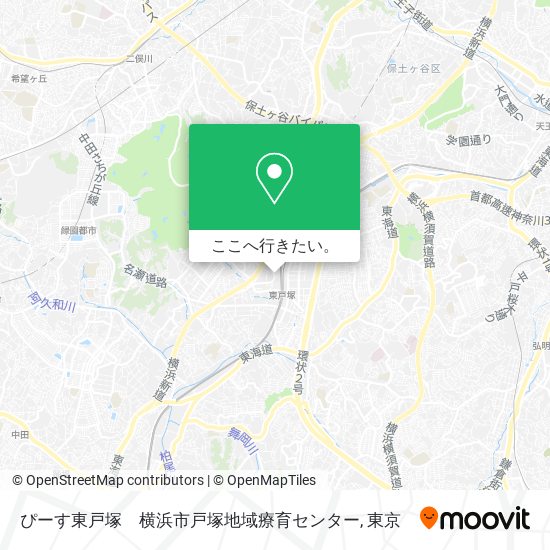 ぴーす東戸塚　横浜市戸塚地域療育センター地図