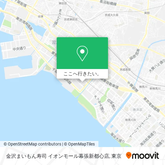 金沢まいもん寿司 イオンモール幕張新都心店地図