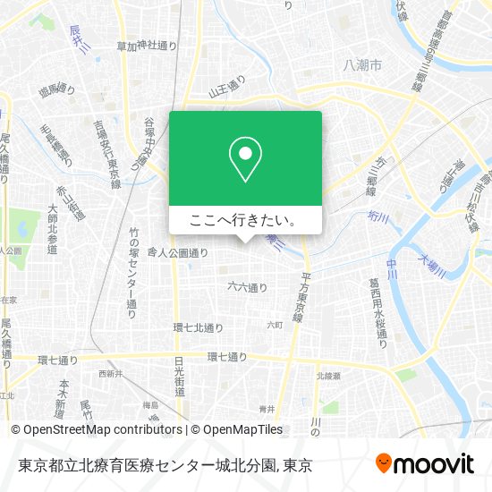 東京都立北療育医療センター城北分園地図