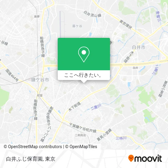 白井ふじ保育園地図