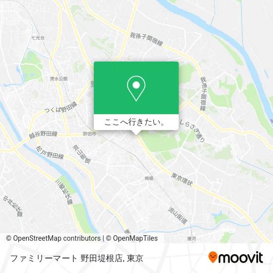 ファミリーマート 野田堤根店地図
