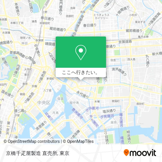 京橋千疋屋製造 直売所地図