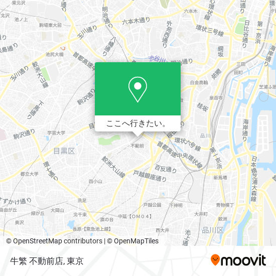 牛繁 不動前店地図