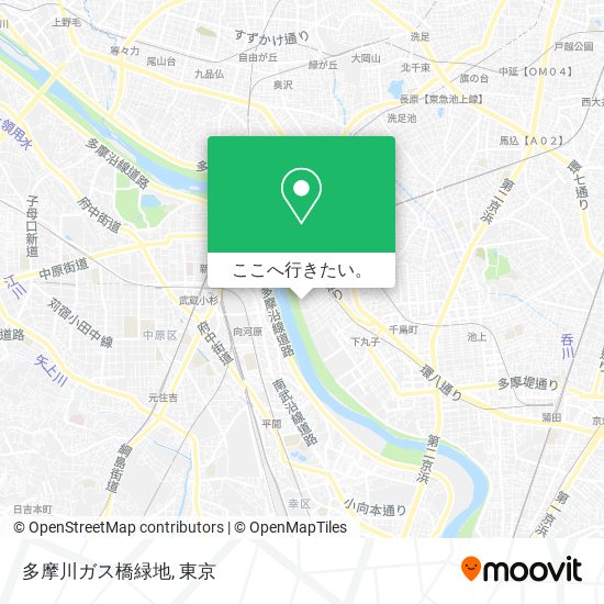 多摩川ガス橋緑地地図