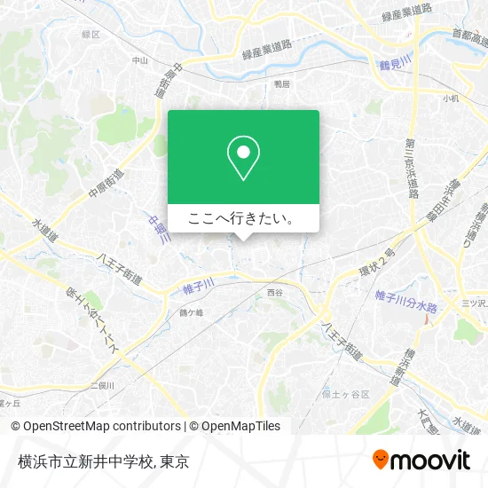 横浜市立新井中学校地図