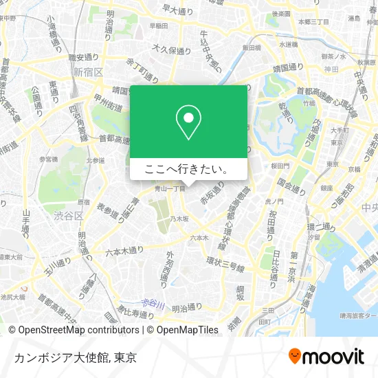 カンボジア大使館地図