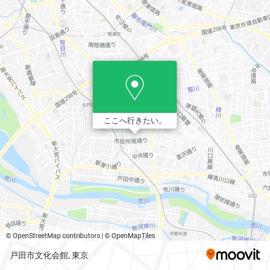 戸田市文化会館地図
