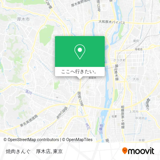 焼肉きんぐ　厚木店地図