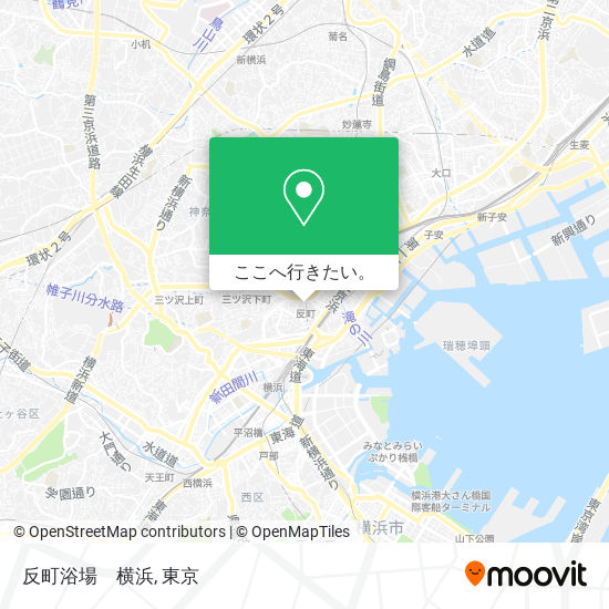 反町浴場　横浜地図