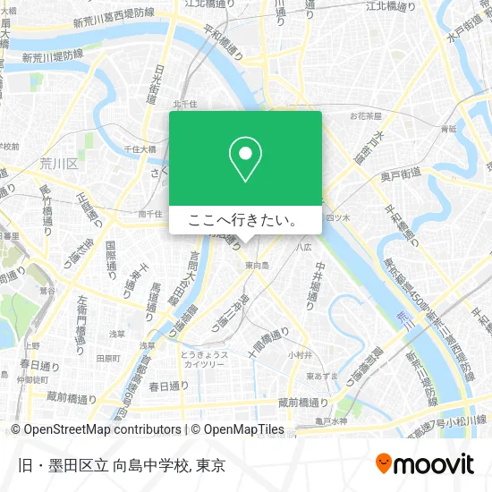 旧・墨田区立 向島中学校地図