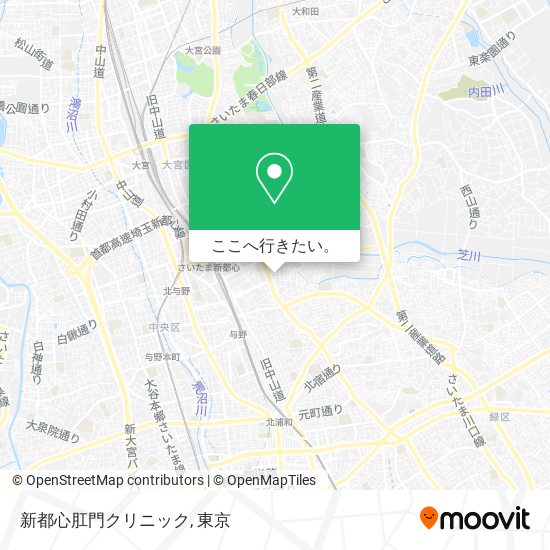 新都心肛門クリニック地図
