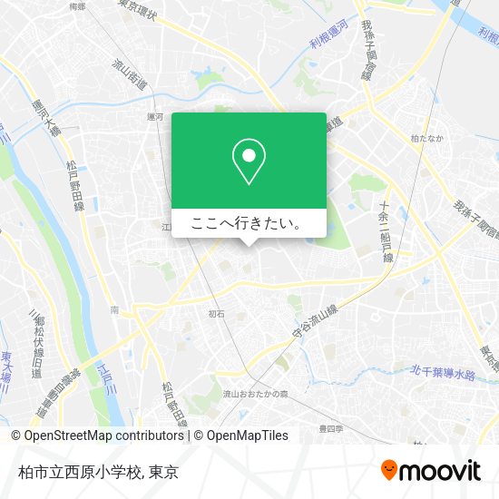 柏市立西原小学校地図