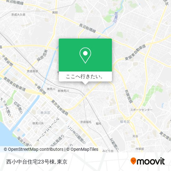 西小中台住宅23号棟地図