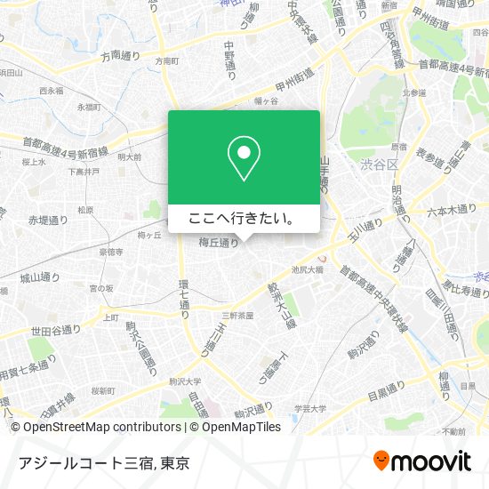 アジールコート三宿地図