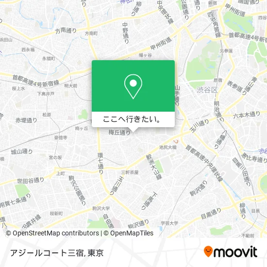 アジールコート三宿地図