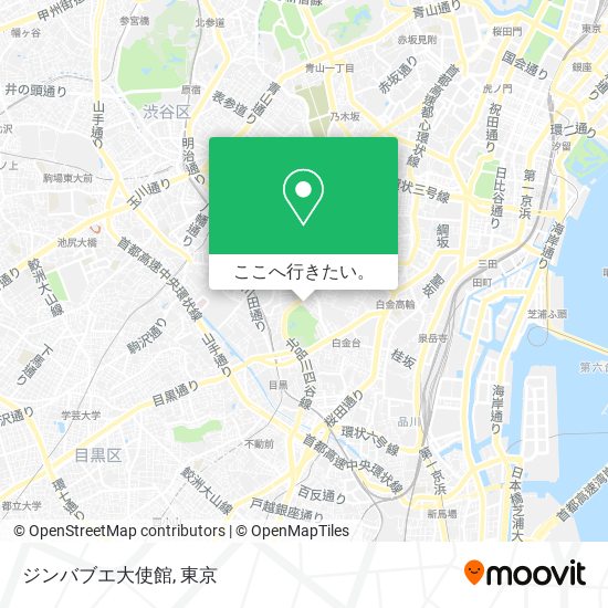 ジンバブエ大使館地図