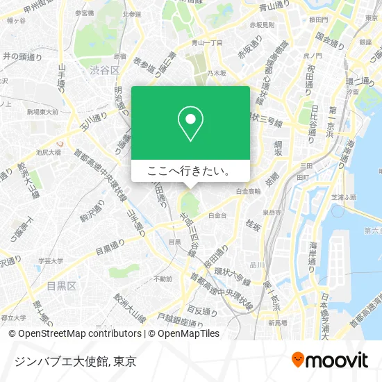 ジンバブエ大使館地図